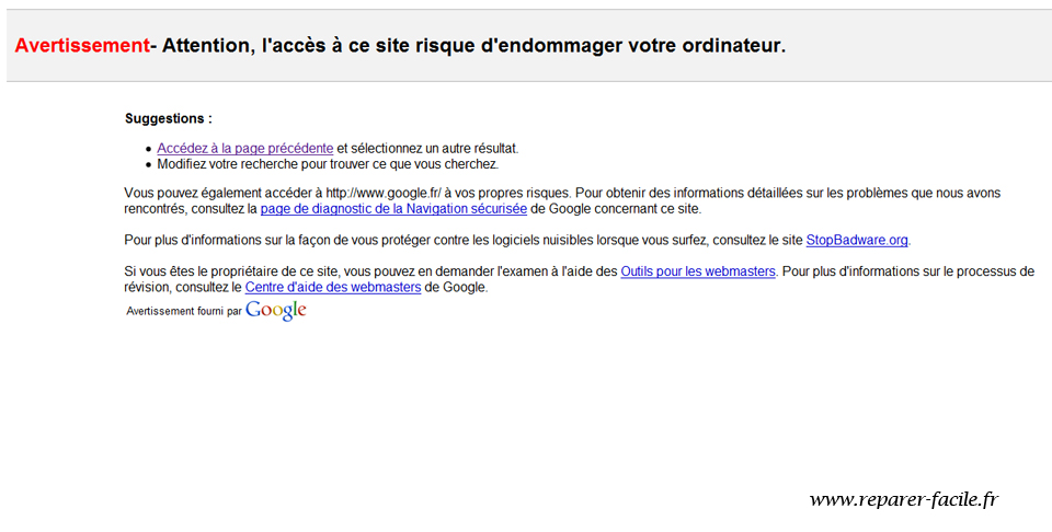 bug google risques ordinateur