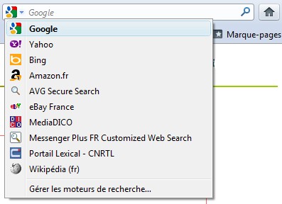 Google Firefox moteur de recherche par défaut