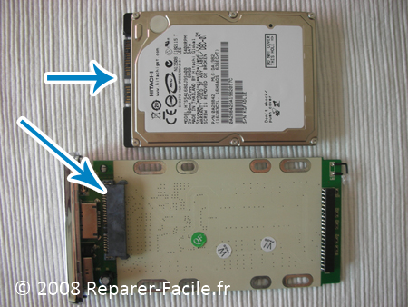 connexion disque dur sata boitier